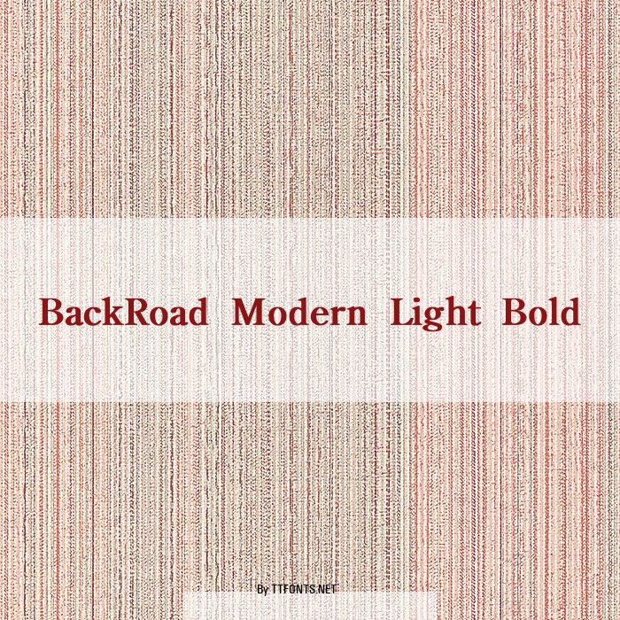 BackRoad Modern Light Bold example